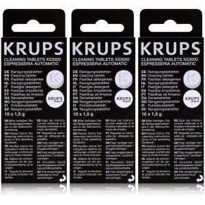 Lot de 3 boîtes de pastilles détergentes (chaque boîte contient 10 pastilles de 1,5 g) pour Cafetière KRUPS XS300010