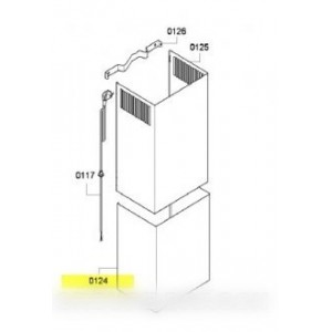 Conduit d'air inférieur pour Hotte BOSCH 00681547