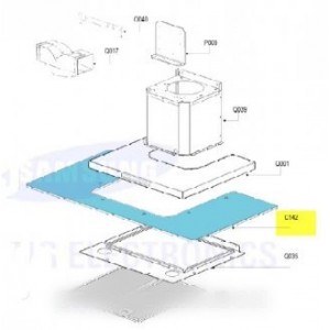 Réflecteur verre hotte pour Hotte SAMSUNG DG8100506A