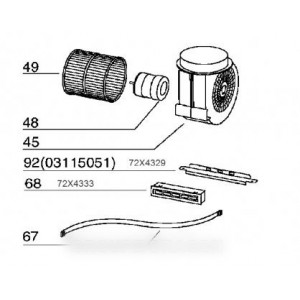 Support commandes pour Hotte BRANDT 72X4329