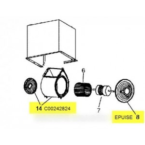 Support moteur pour Hotte SCHOLTES C00242824