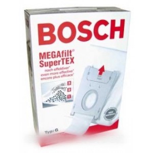 Lot de 4 sacs type G pour Aspirateur BOSCH 17000940