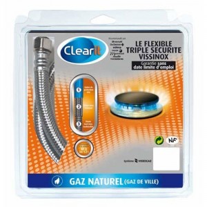 Tuyau de gaz naturel en inox 1.50m pour Cuisinière BRANDT AS0022624