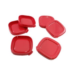 Lot de 6 couvercles rouge pour Yaourtière SEB SS-1530000653