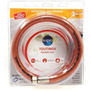 Tuyan de gaz butane 1.5M pour Plaque de cuisson WHIRLPOOL 484000000334